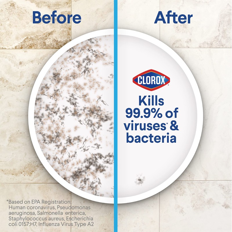 Clorox Disinfecting Wet Mopping Cloths, Rain Clean, 24 Wet Refills