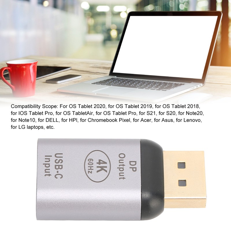 USB C to DisplayPort Adapter 4K 60Hz Plug and Play