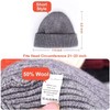4pcs Wool Fisherman Beanies for Men, Knit Short Watch Cap