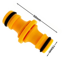 4Pcs Double Male Hose Connectors, Hose End Connectors, Garden Hose Connector Extender, Used to Connect Hoses and Garden Irrigation (Yellow)