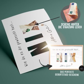 myDreamwork Includes Wooden Frame | Money Gift | Nothing Gift - Wish Fulfiller | Exclusive Money Gifts, Birthday Gifts for Kitchen, Women, Men Funny - DIN A5