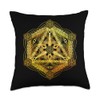Sacred Geometry Metatron’s Cube Merkaba Esoteric Spiritual Throw Pillow