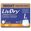 LivDry Overnight Protective Underwear Large size Count: 64