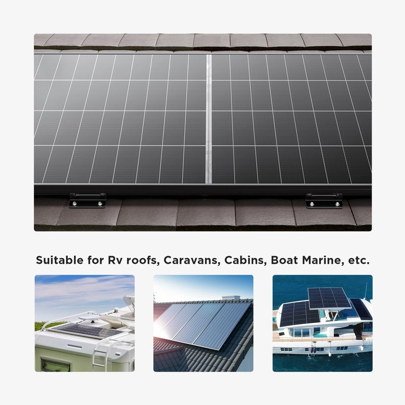 Callsun Solar Panel Mounting Z Brackets, Lightweight Aluminum Corrosion-Free Mounting