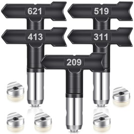5 Pcs Spray Tips Reversible Spray Tip Airless Spray Nozzles for Airless Paint Spray Guns and Airless Sprayer Spraying Machine (209, 311, 413, 519, 621)