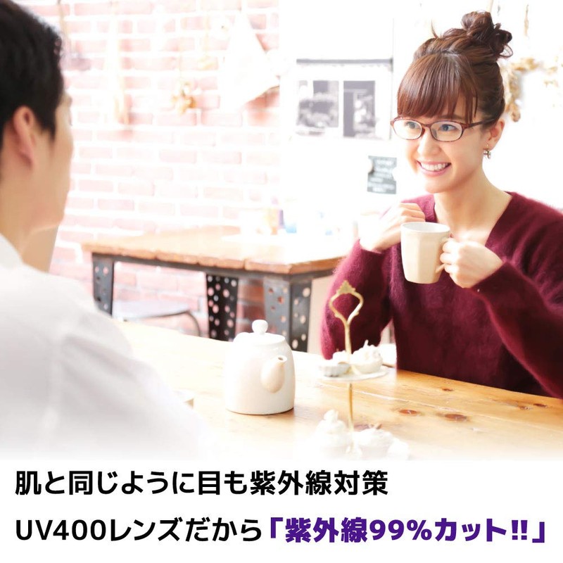 MIDI-ミディ おしゃれ 老眼鏡 ブルーライトカット 紫外線カット マットブラック 度数+1.00 高めの鼻パッドでまつ毛が当たりづらい 軽量 (M-210,C2,+1.00)