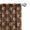 Ambesonne Christmas Window Curtains, Xmas Time with Ginger Bread Traditional