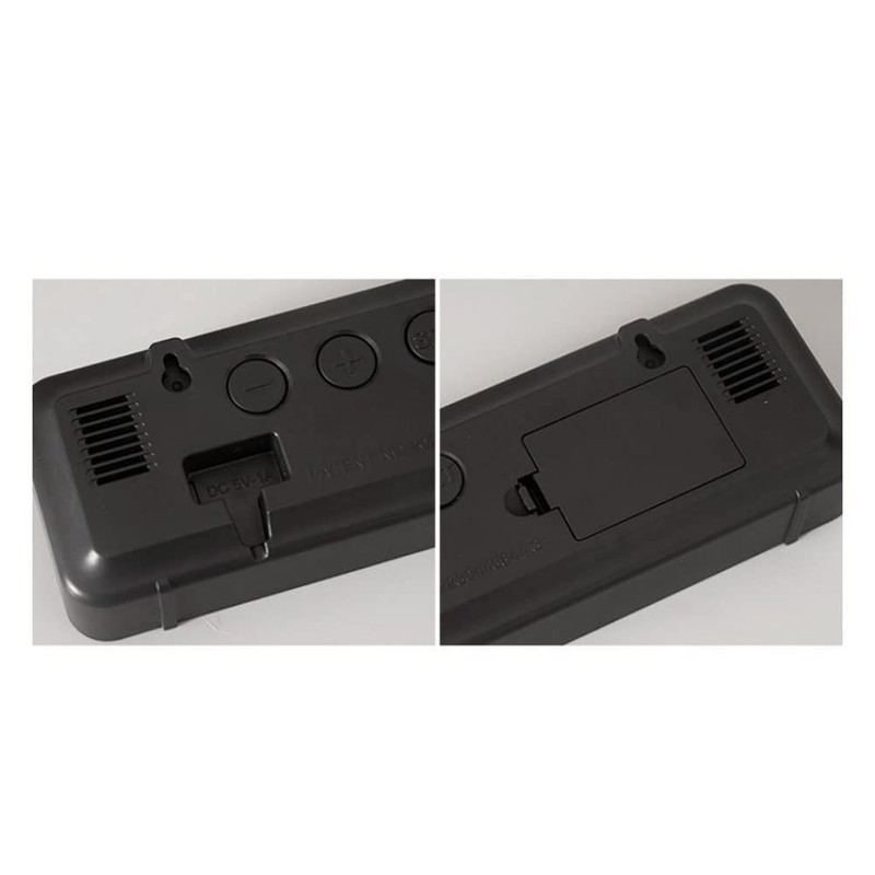 Tuperoymse Digital Wall Clock Temperature and Humidity Display Night Mode