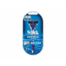 Chic Schick Quattro 4 Midnight Holder with 1 Replacement Blade