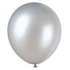 12" Latex Pearlized Silver Balloons, 72ct