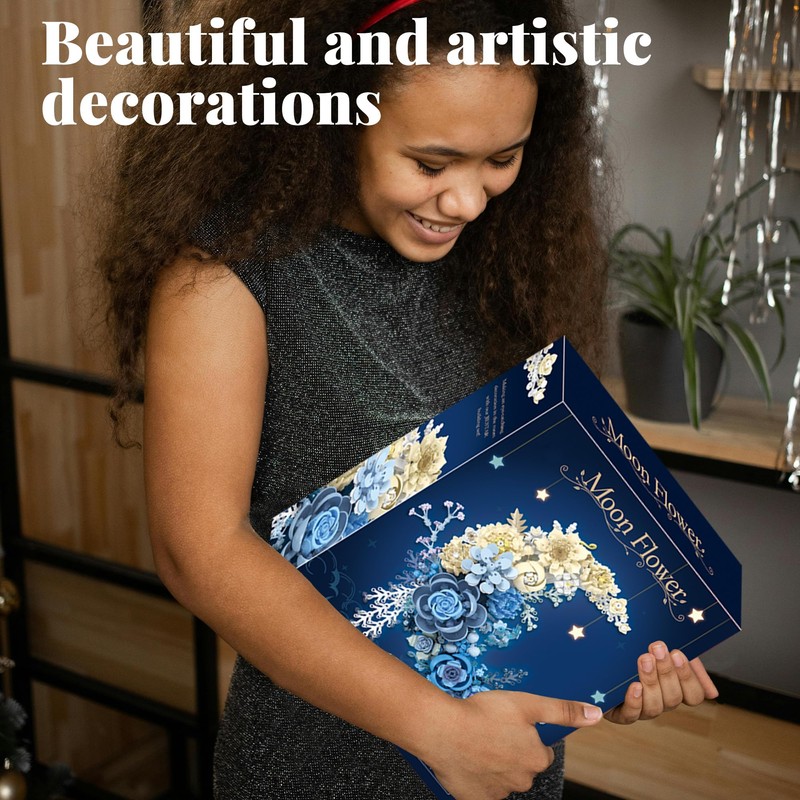 Nayihoop Moon Flower Building Set Botanical Collection Blossom for Wall
