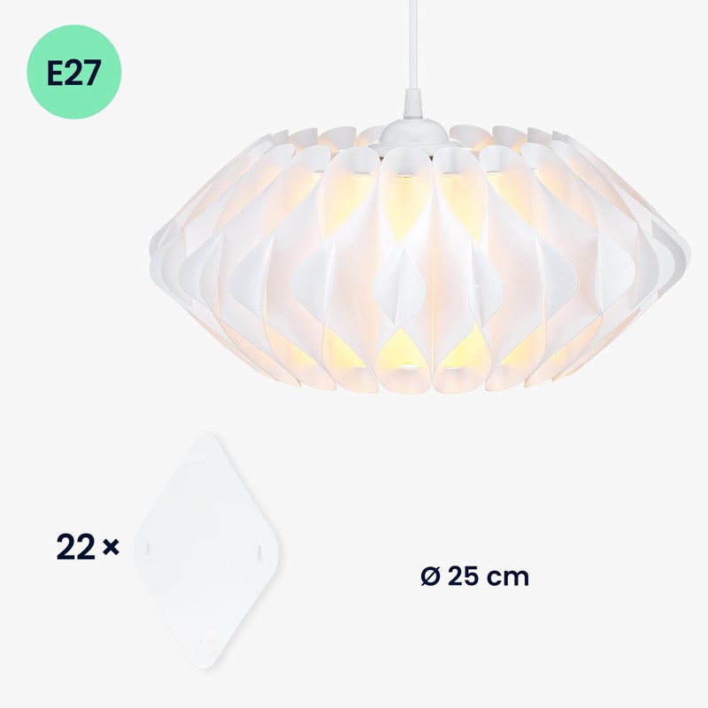 kwmobile Puzzle Lampshade - 10" Diameter DIY Ceiling Light Lamp