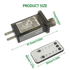 SIGANDG 30V 9W 8 Mode LED Controller with Memory Function and IR Remote Control Low Voltage Transformer for Holiday String Lights,not Fit for 8 Mode with Control Box and 1 Mode String Light(1 pcs)