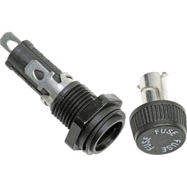 Blue Sea Systems 5021 Panel Mount AGC/MDL Fuse Holder, Black