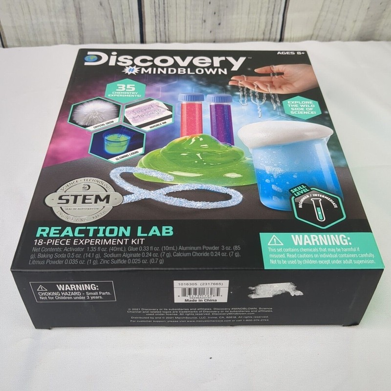 Discovery #Mindblown Reaction Lab 18 Piece Kit Brand New In