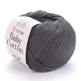 YarnArt Baby Cotton Yarn: Soft Knitting Yarn for Babies and Summer, 50% Cotton, 50% Acrylic, 1.76 oz, 180.44 Yards, Ideal for Amigurumi and Crochet Projects (1454)