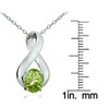 Plata de Ley auténtica o creado Gemstone colgante de infinito
