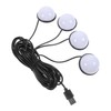 Mikinona Car Decorative Lighting Footrest Lights 4-Way Car Ambient Easy