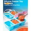 ZDPMK ZDPMK Silicone Freezer Trays With Lid, Leak Proof Stackable