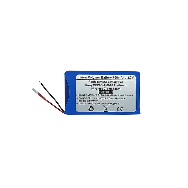 750mAh Replacement Battery Compatible with CECHYA-0090 Platinum Wireless 7.1 Headset,