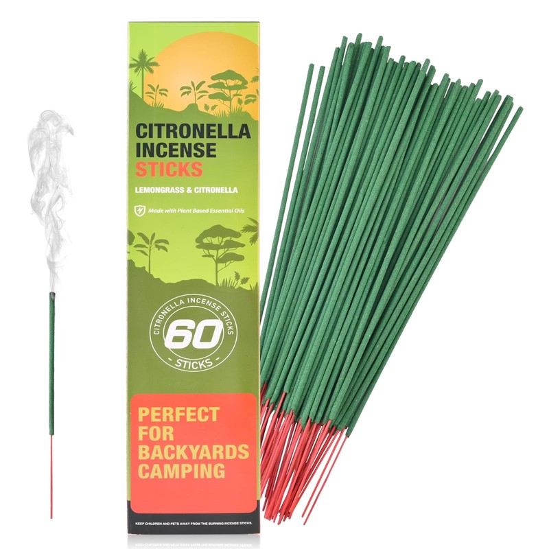 Citronella Incense Sticks - Suitable for Outdoor Camping, Patio, Hiking,etc