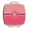 Island Gifting - Letter W Monogram - Damask Dots Rose