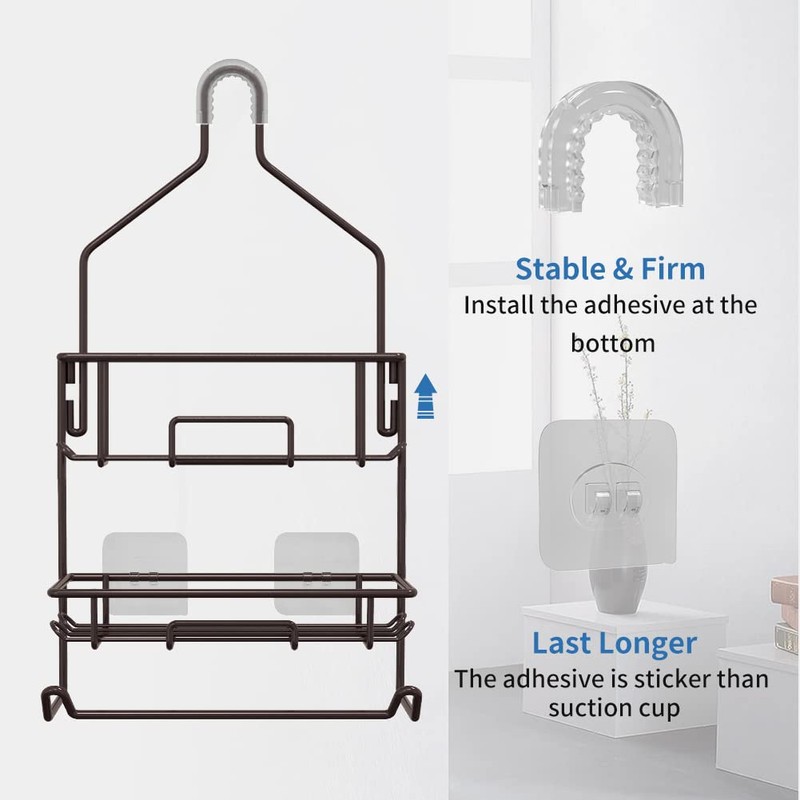 Caddy Hanging over Shower Head Rust Roof Organizer with 10