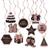 Eclifano Happy 14th Birthday Hanging Swirls Streams Ceiling Decorations,Sixteen,Celebration Old