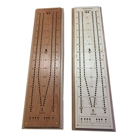 Creative Crafthouse Cribbage Board Tournament in Premium Cherry or Maple Includes Pegs