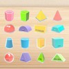 Perfeclan 16x 3D Shape Geometric Solids Pattern Blocks Educational Toy