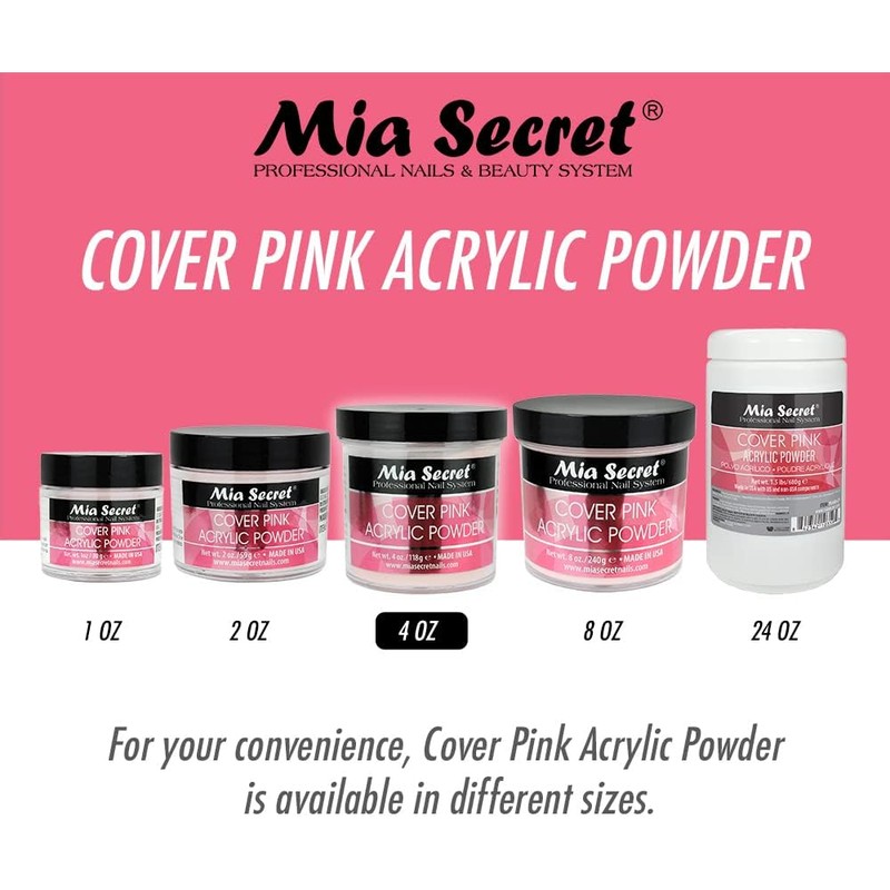 Mia Secret COVER PINK ACRYLIC NAIL POWDER 4oz