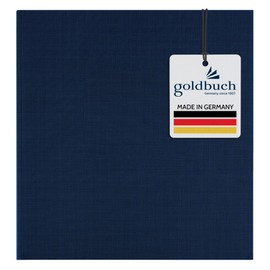 Goldbuch Summertime Trend 2 Photo Album with 100 White Pages with Protective Dividers and Linen Cover, for up to 600 Pictures, High-Quality Paper, 30 x 31 cm, blue, 25x25 cm