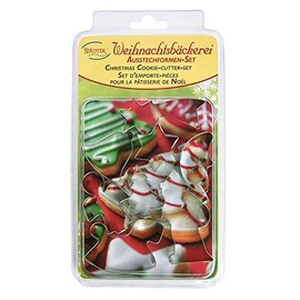 Staedter 8 Piece Christmas Baking Mini Cookie Cutter Set, Tinplate, Stainless Steel, 30 x 30 x 30 cm
