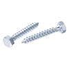 sourcing map Hex Lag Screws, M6 x 40mm Carbon Steel