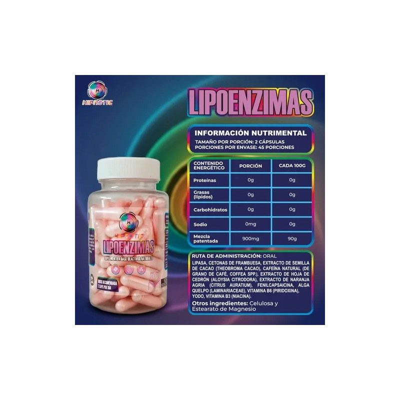 Lipoenzimas En Cápsulas, Suplemento Eficazhipnotic