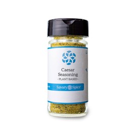 Savory Spice Caesar Seasoning (Plant-Based) - Vegan Caesar Salad Seasoning for Classic Dressing and Dip - Dairy-Free and Gluten-Free (Medium Jar - Net: 2.2 oz)