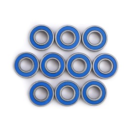PUSOKEI MR115‑2RS Bearings, 10pcs 5x11x4mm Miniature Ball Bearings, Steel Double‑shielded Deep Groove Ball Bearings