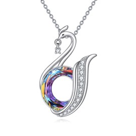 KQF Phoenix Necklace S925 Sterling Silver Phoenix Pendant Neckalce Crystal Jewelry Gifts for Women (Phoenix)
