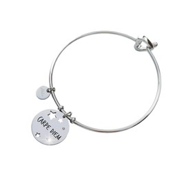 Aloha Armbänder aus Stahl für Damen mit Sprüchen über Freundschaft, Liebe, Träume, Taglia Unica, Edelstahl, Kein Edelstein