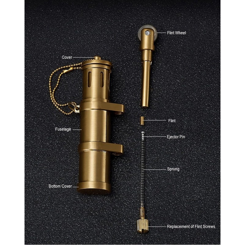 Wheel Vintage Oil Lighter Kerosene Creative Candle Lighters for Collection