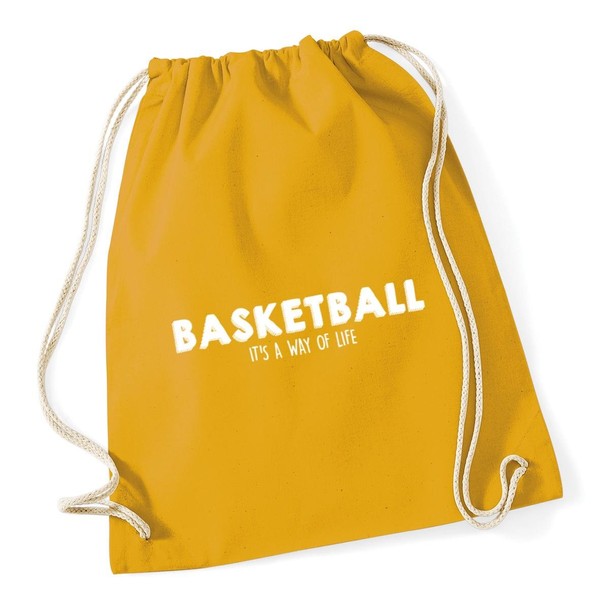 Hippowarehouse Basketball it's a way of life Drawstring Cotton School
