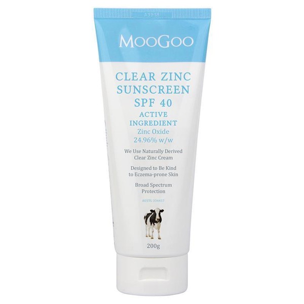 MooGoo Clear Zinc Sunscreen SPF40 200g