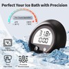Silicone Cover Ice Bath Thermometer with Timer, Waterproof Floating Water