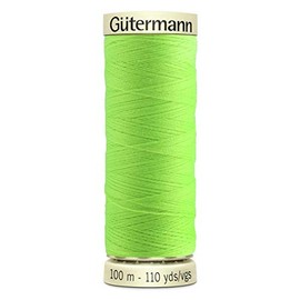 Gutermann Sew-All Thread - 100m (110 Yards) Spools - 100% Polyester - Neon Green (Col.3853)