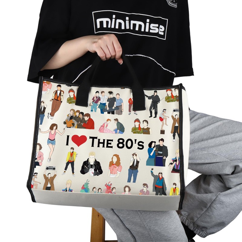 G2TUP Movies Inspired Gift I Love The 80's Tote Bag
