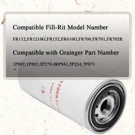 4PCS F1810PM0 Fuel Filter Element Spin-on Particulate Replacement for 1200KTG9075 Filter Head 18 GPM 1-12UN 10 Micron Carbon Steel Canister Suitable for use with diesel gasoline kerosene