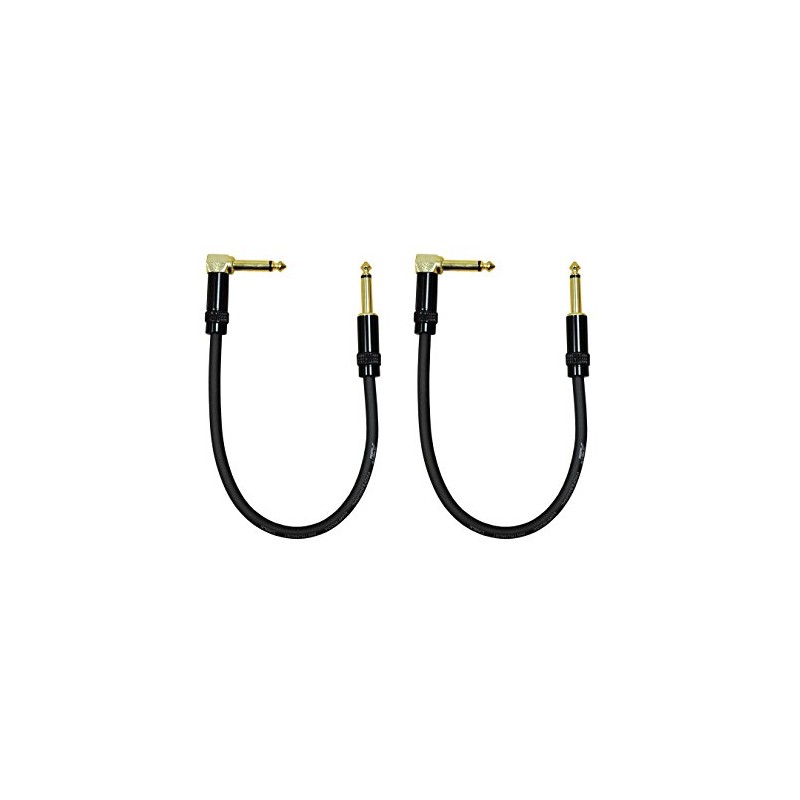 Audio 2000s E28101NP2 1 Feet Patch Cable 1/4" TS Right