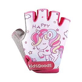 Kids Sport Gloves | Anti-Slip Biking Gloves with Half Finger,Printed Sports Anti-Slip Gloves Outdoor Roller Skating Sports Gloves for Boys and