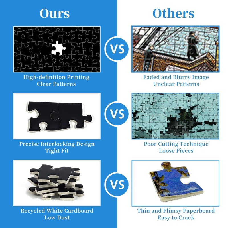 1000-Piece Solid Black Adult Jigsaw Puzzles
