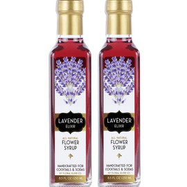 Floral Elixir Co. - All Natural Syrups for Cocktails & Sodas (2 x 8.5 oz) (Lavender)
